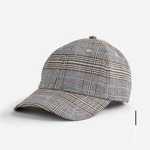 Madewell Women's Plaid Baseball Cap - Brown and Black